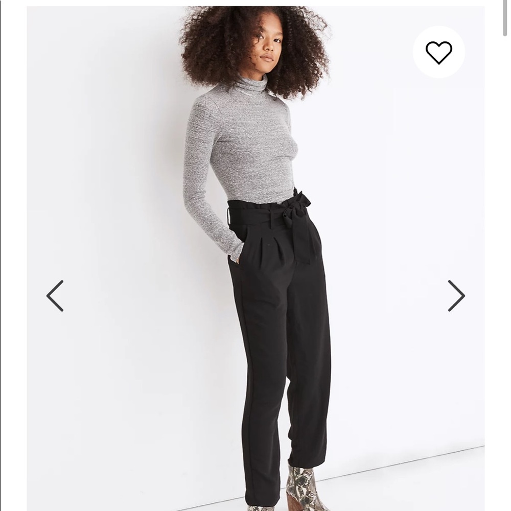 Madewell Tall drapey paperbag waist pants